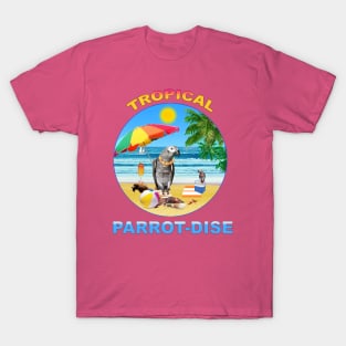 African Grey Timney Parrot Tropical T-Shirt